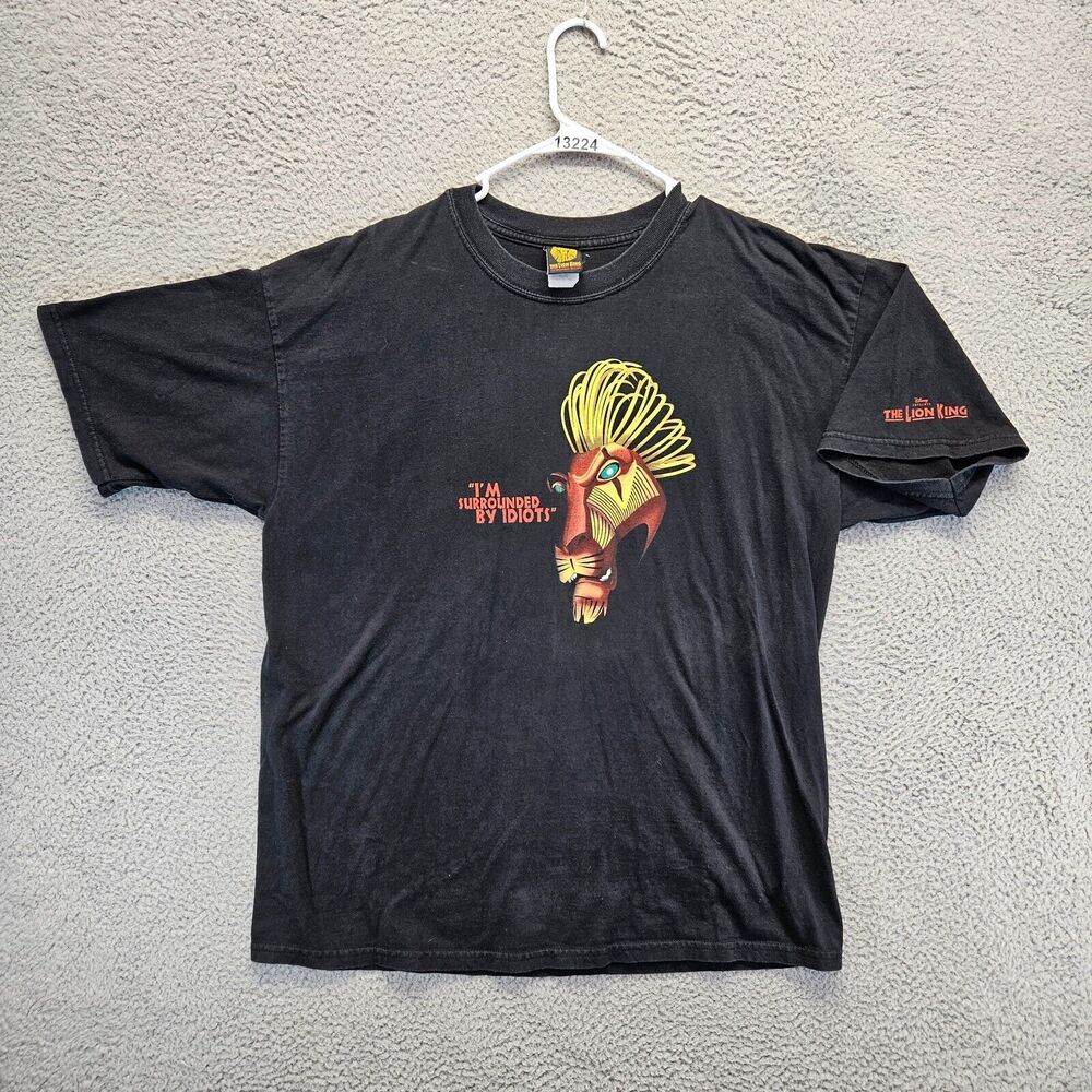 Disney The Lion King Broadway Shirt Mens Size XL Black Graphic Tee Short Sleeve‎